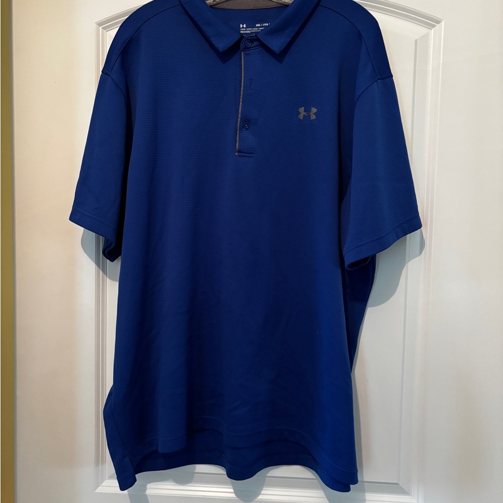 under amour polo ~ relaxed fit/ short sleeved ~ blue ~ 3x~ like new